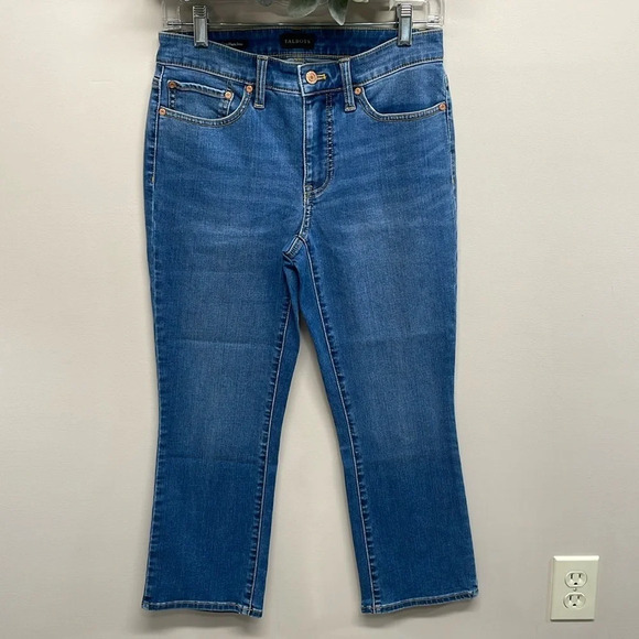 NWOT Talbots Crop Flare Denim Jeans 2 - Picture 1 of 15